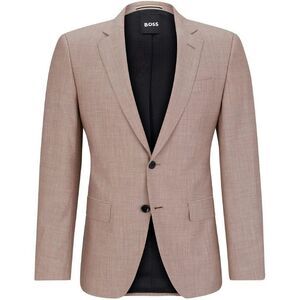 Boss Mens Patterned Single-Breasted Blazer / Pink